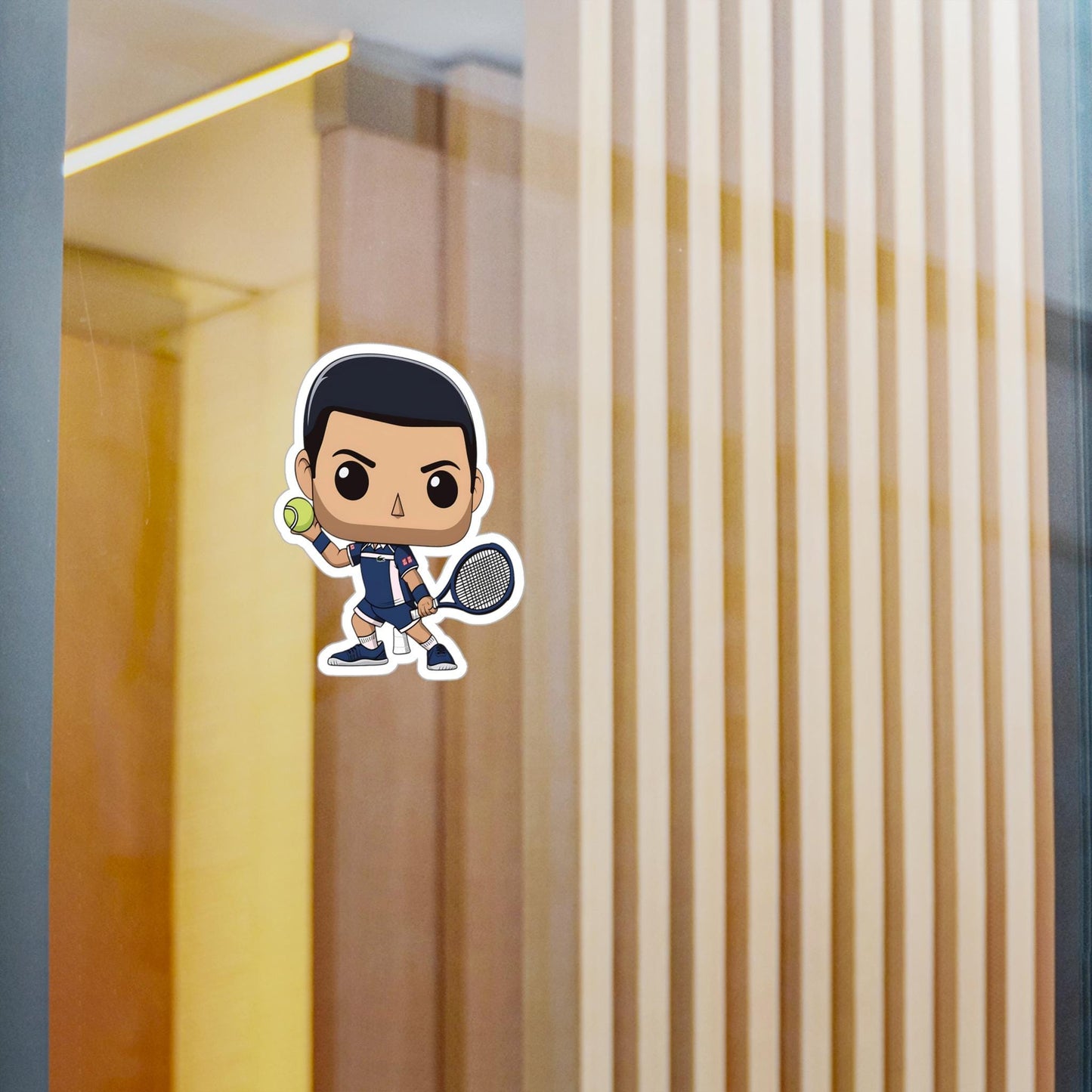 Djokovic Funko Pop Decal, Funko Pop Chibi, Decal Chibi, Decal Sticker For Laptops Cars Notebooks, Fun Funko Pop Sticker, Funko Pop Djokovic