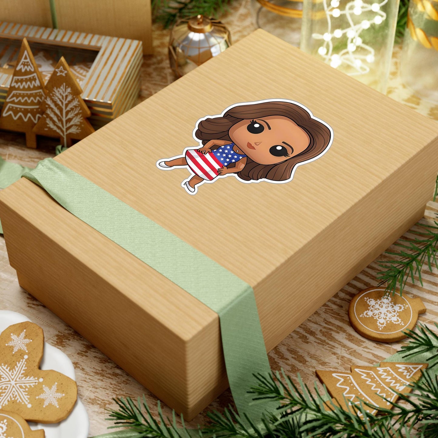 Kamala Harris Funko Pop Decal, Funko Pop Chibi, Decal Sticker For Laptops Cars Notebooks, Fun Funko Pop Sticker, Funko Pop Kamala