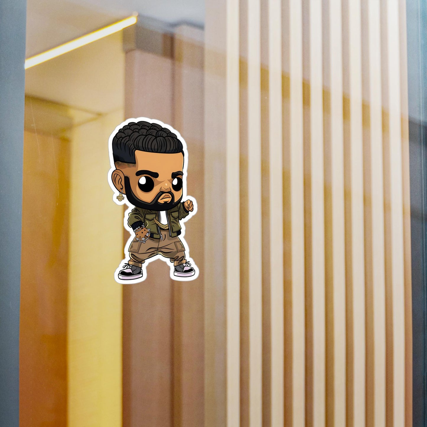 Drake Funko Pop Decal, Funko Pop Chibi, Decal Chibi, Decal Sticker For Laptops Cars Notebooks, Fun Funko Pop Sticker, Funko Pop Drake