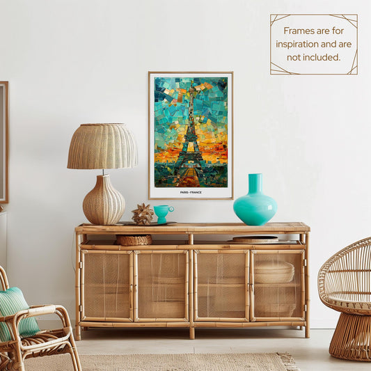 Paris Mosaic Print, Paris Mosaic Wall Art, Paris Mosaic Poster, Paris Gift, Paris Decor, Paris Wall Decor, Paris, France