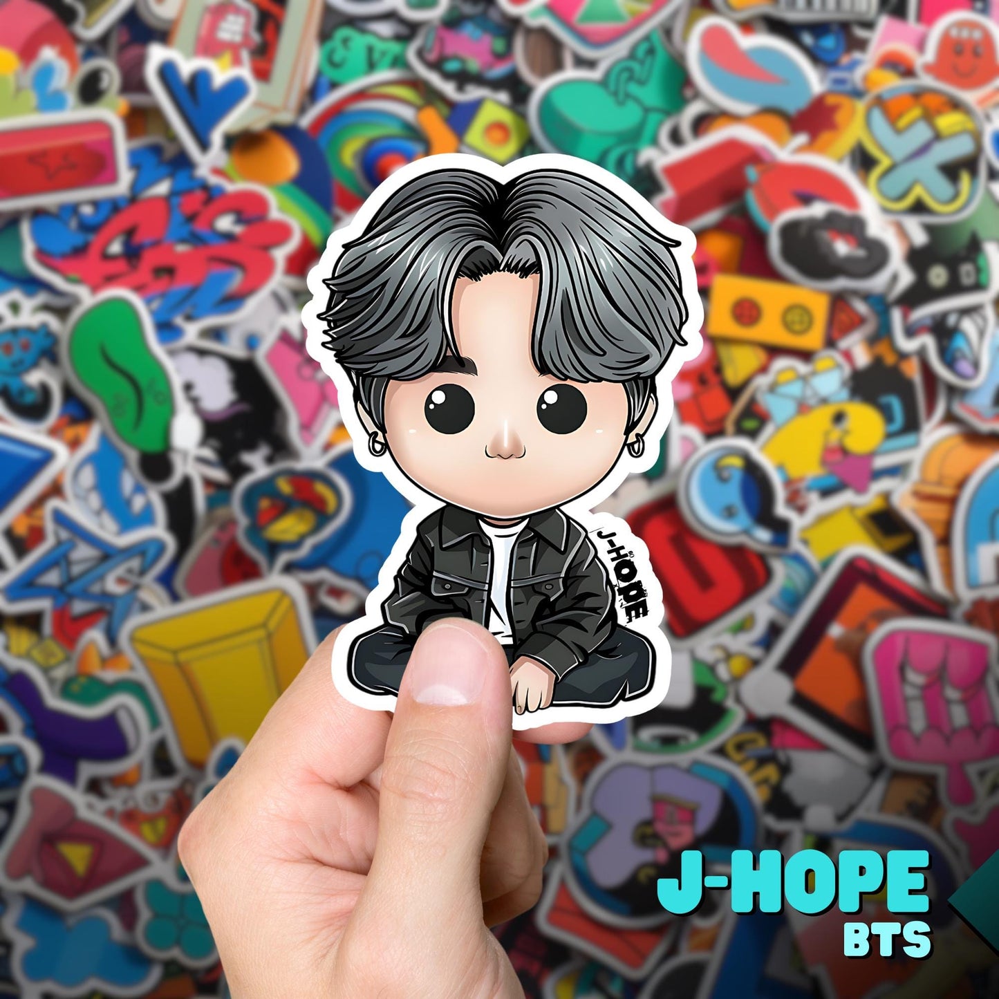 J-Hope Funko Pop Decal, Funko Pop BTS, Decal BTS, Decal Sticker For Laptops Cars Notebooks, Fun Funko Pop Sticker, Funko Pop J-Hope