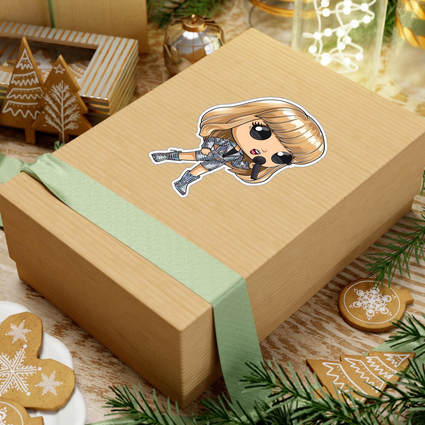 T-Swift Funko Pop Decal, Funko Pop Chibi, Decal Chibi, Decal Sticker For Laptops Cars Notebooks, Fun Funko Pop Sticker, Funko Pop T-Swift