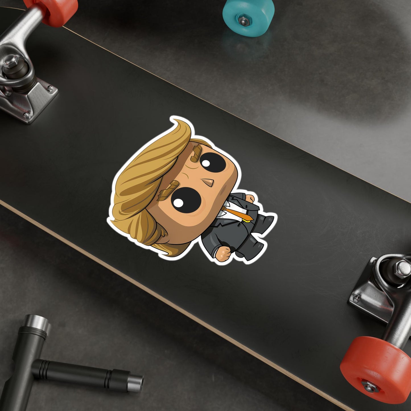 Trump Funko Pop Decal, Funko Pop Soccer, Decal Sticker For Laptops Cars Notebooks, Fun Funko Pop Sticker, Funko Pop Trump