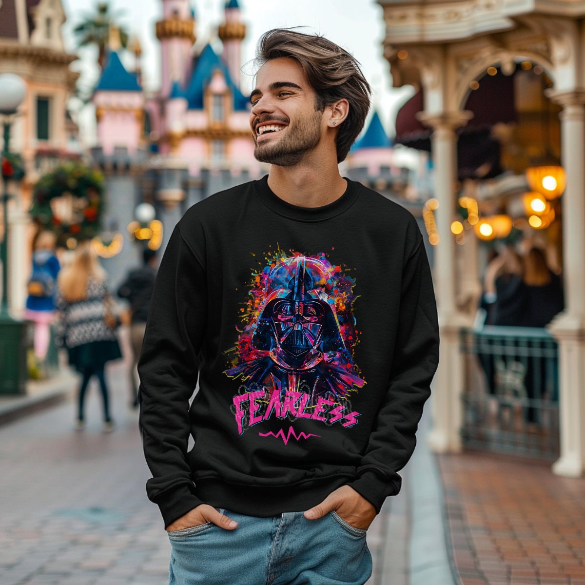 Neon Darth Vader Vacation Shirt, Neon Trip Sweatshirt, Disney Trip Tank Top, Disney Vacation Shirt, Neon Disney TShirt, Neon Darth Vader