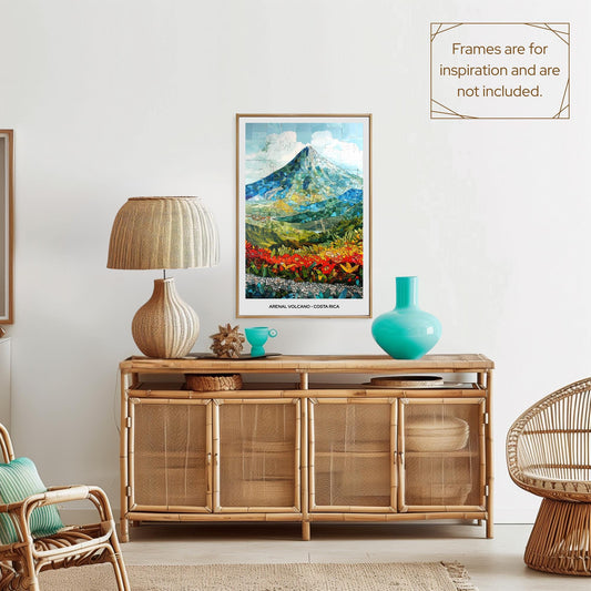 Arenal Volcano Mosaic Print, Arenal Volcano Wall Art, Arenal Poster, Arenal Gift, Arenal Decor, Arenal Wall Decor, Alajuela, Costa Rica