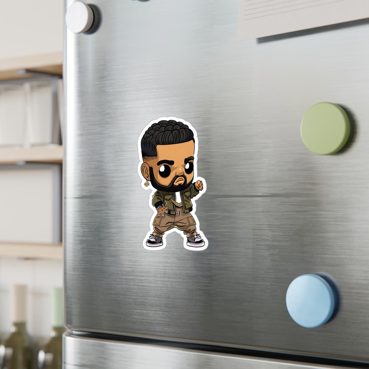 Drake Funko Pop Decal, Funko Pop Chibi, Decal Chibi, Decal Sticker For Laptops Cars Notebooks, Fun Funko Pop Sticker, Funko Pop Drake