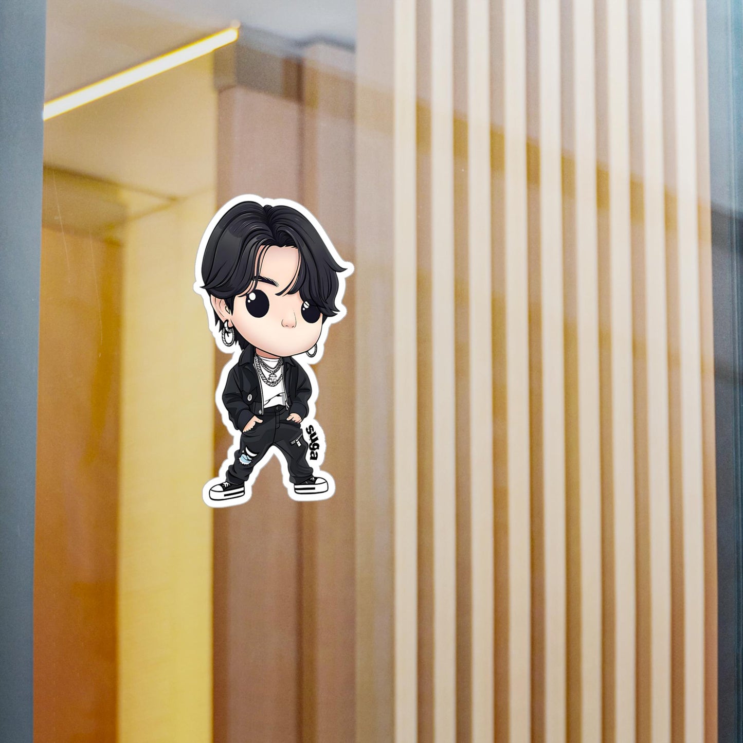 Suga Funko Pop Decal, Funko Pop BTS, Decal BTS, Decal Sticker For Laptops Cars Notebooks, Fun Funko Pop Sticker, Funko Pop Suga
