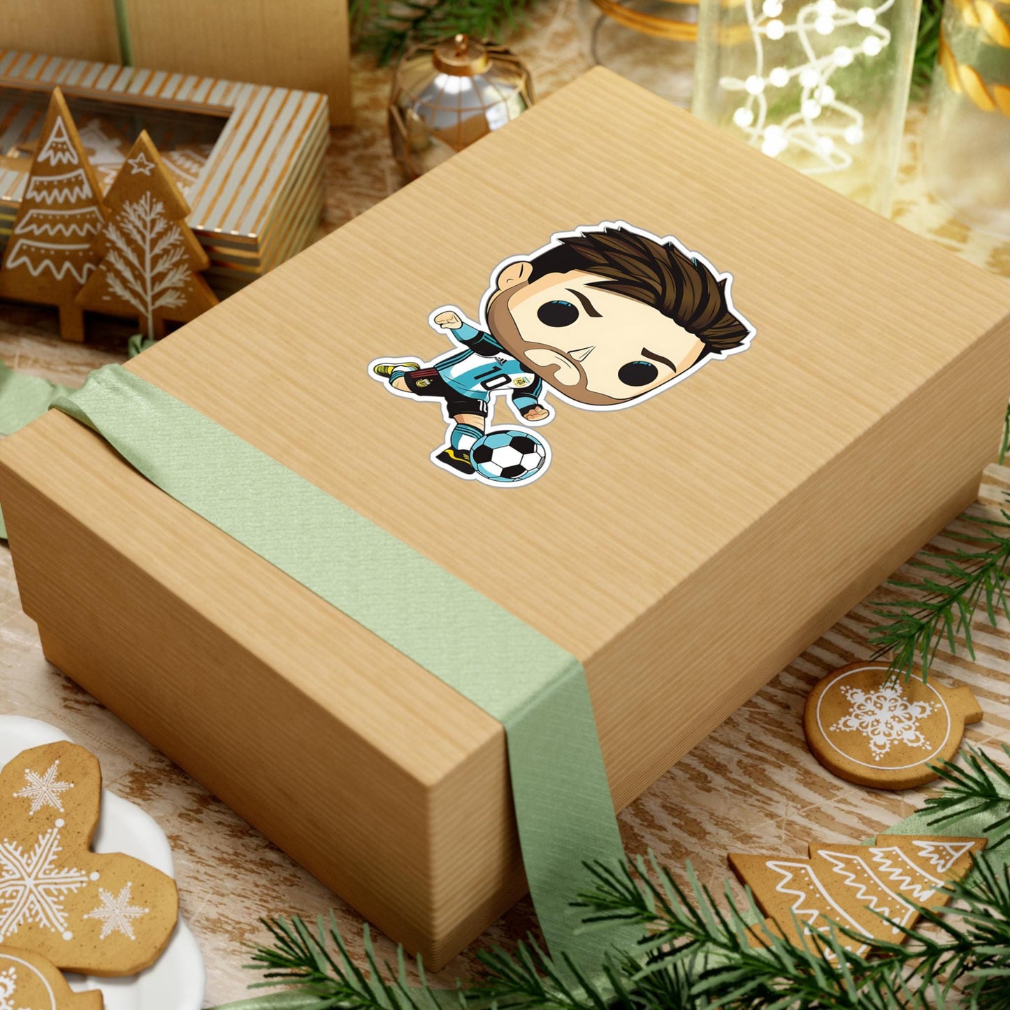Lio Messi Funko Pop Decal, Funko Pop Soccer Argentina, Decal Sticker For Laptops Cars Notebooks, Fun Funko Pop Sticker, Funko Pop Messi
