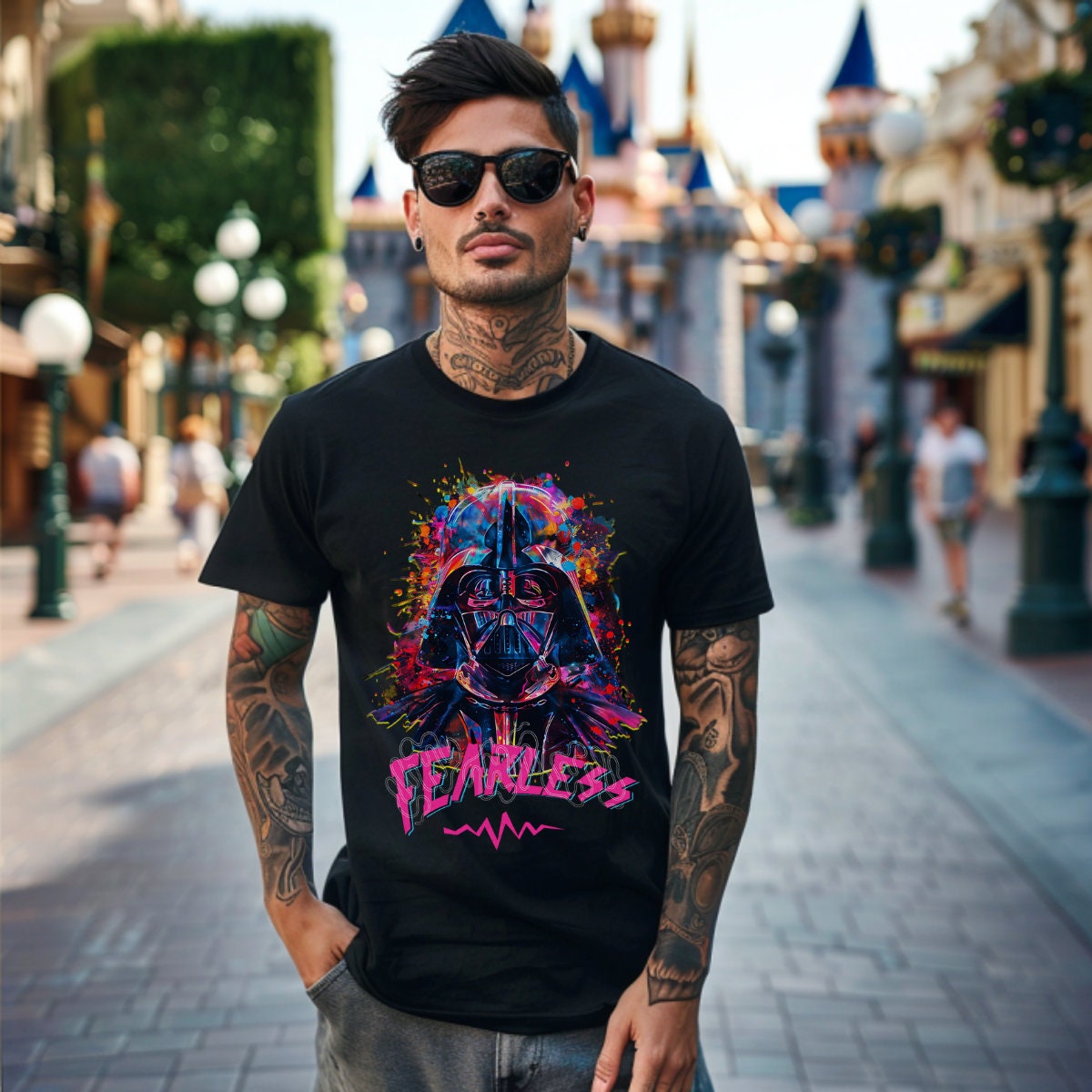 Neon Darth Vader Vacation Shirt, Neon Trip Sweatshirt, Disney Trip Tank Top, Disney Vacation Shirt, Neon Disney TShirt, Neon Darth Vader