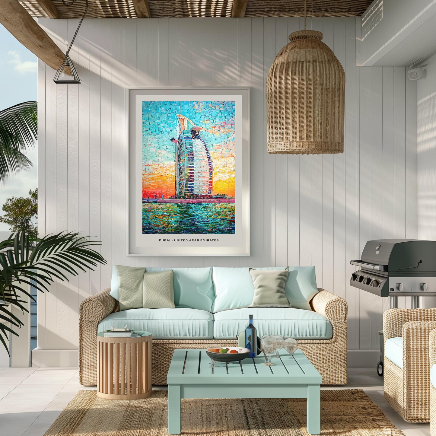 Dubai Mosaic Print, Dubai Mosaic Wall Art, Dubai Mosaic Poster, Dubai Mosaic Gift, Dubai Mosaic Decor, Dubai Wall Decor, Dubai, Emirates