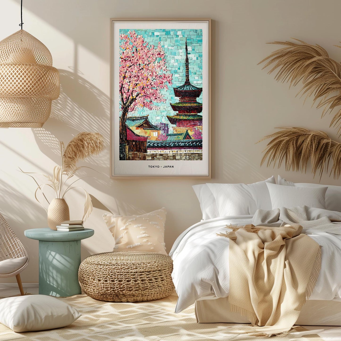 Tokyo Mosaic Print, Tokyo Mosaic Wall Art, Tokyo Mosaic Poster, Tokyo Mosaic Gift, Tokyo Mosaic Decor, Tokyo Mosaic Wall Decor, Tokyo, Japan