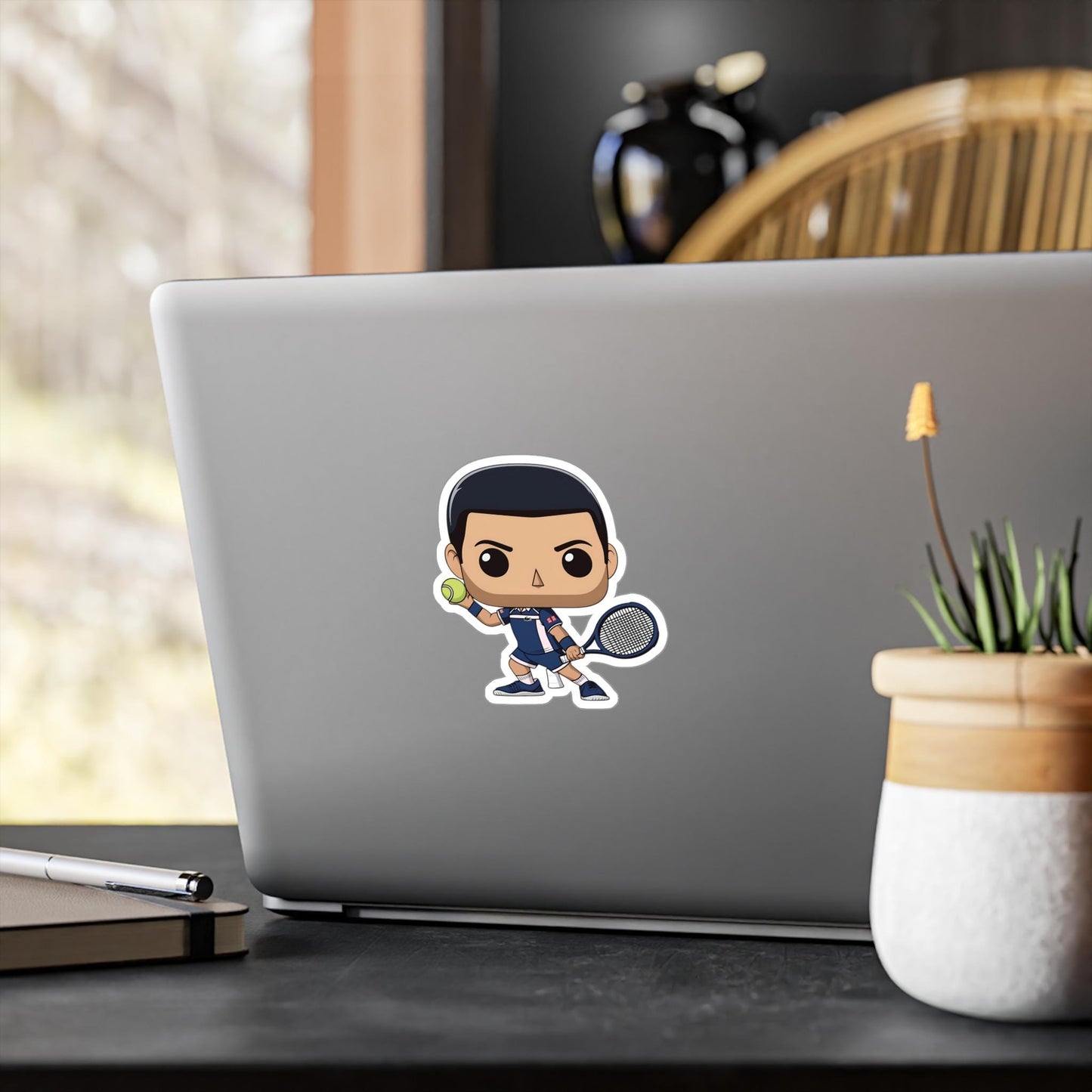 Djokovic Funko Pop Decal, Funko Pop Chibi, Decal Chibi, Decal Sticker For Laptops Cars Notebooks, Fun Funko Pop Sticker, Funko Pop Djokovic