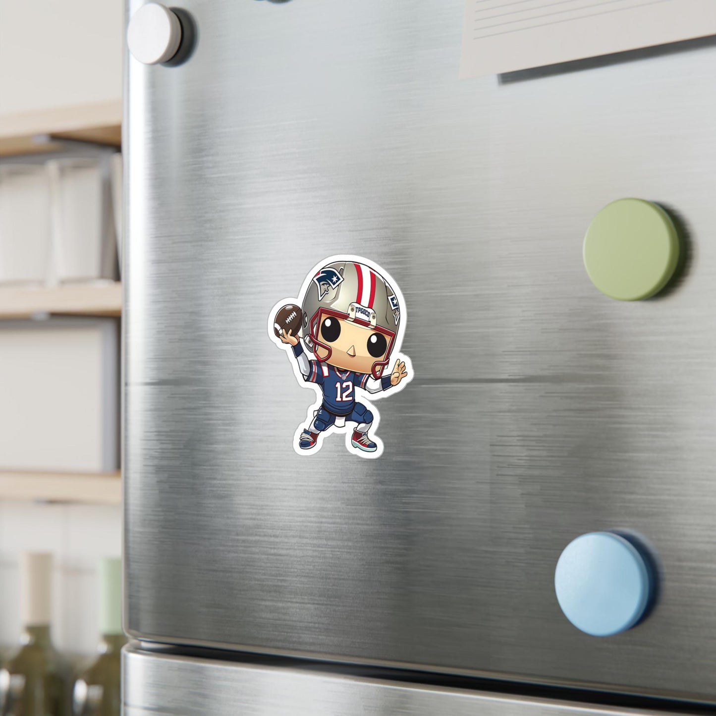 Tom Brady Funko Pop Decal, Funko Pop Chibi, Decal Sticker For Laptops Cars Notebooks, Fun Funko Pop Sticker, Funko Pop Tom Brady