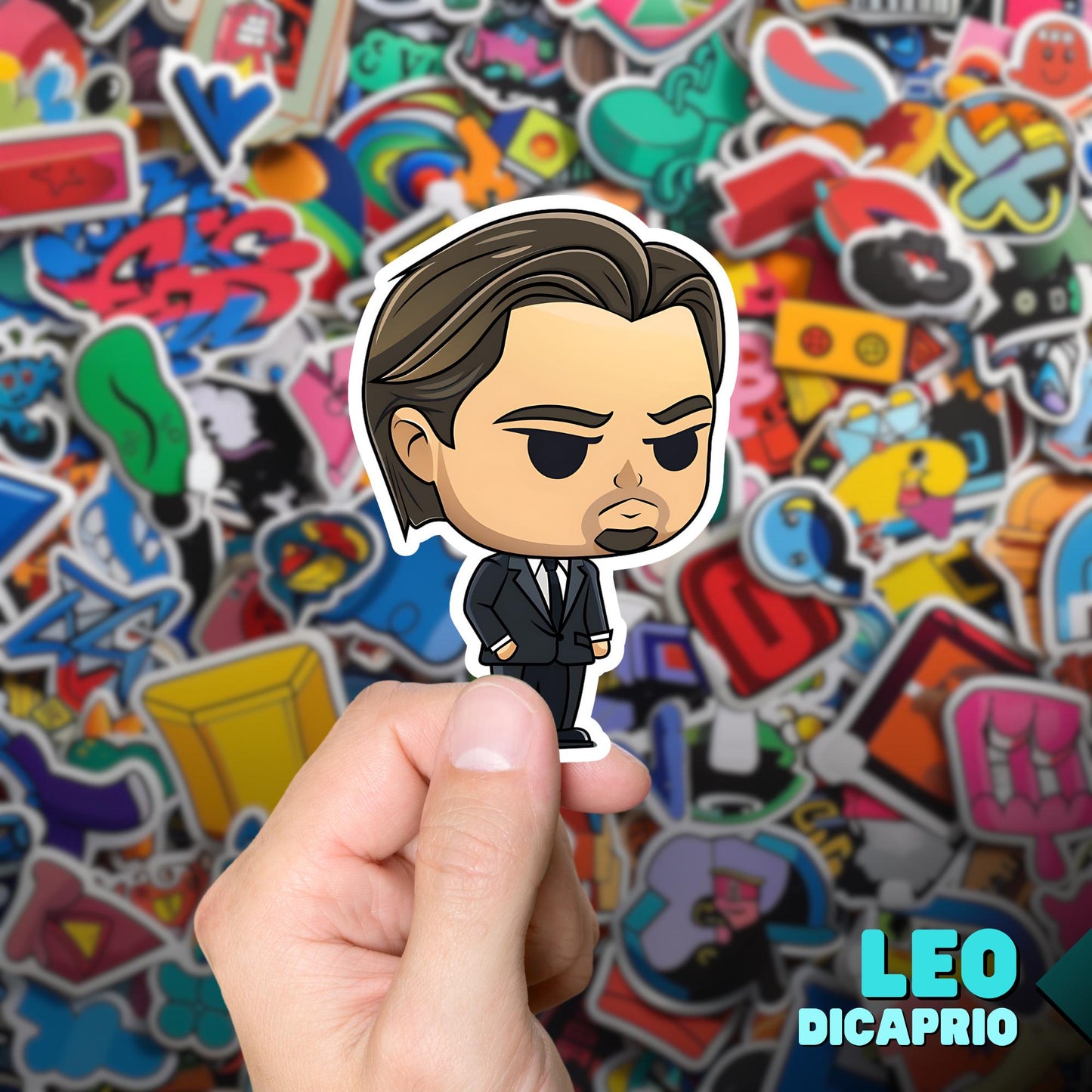 DiCaprio Funko Pop Decal, Funko Pop Chibi, Decal Chibi, Decal Sticker For Laptops Cars Notebooks, Fun Funko Pop Sticker, Funko Pop DiCaprio