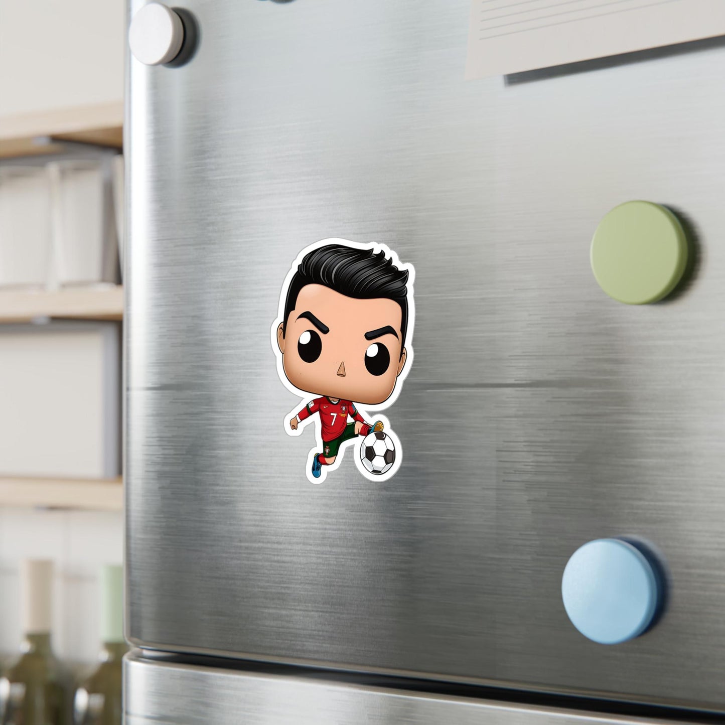 Cristiano CR7 Funko Pop Decal, Funko Pop Soccer, Decal Soccer, Decal Sticker For Laptops Cars Notebooks, Fun FunkoPop Sticker, Funko Pop CR7