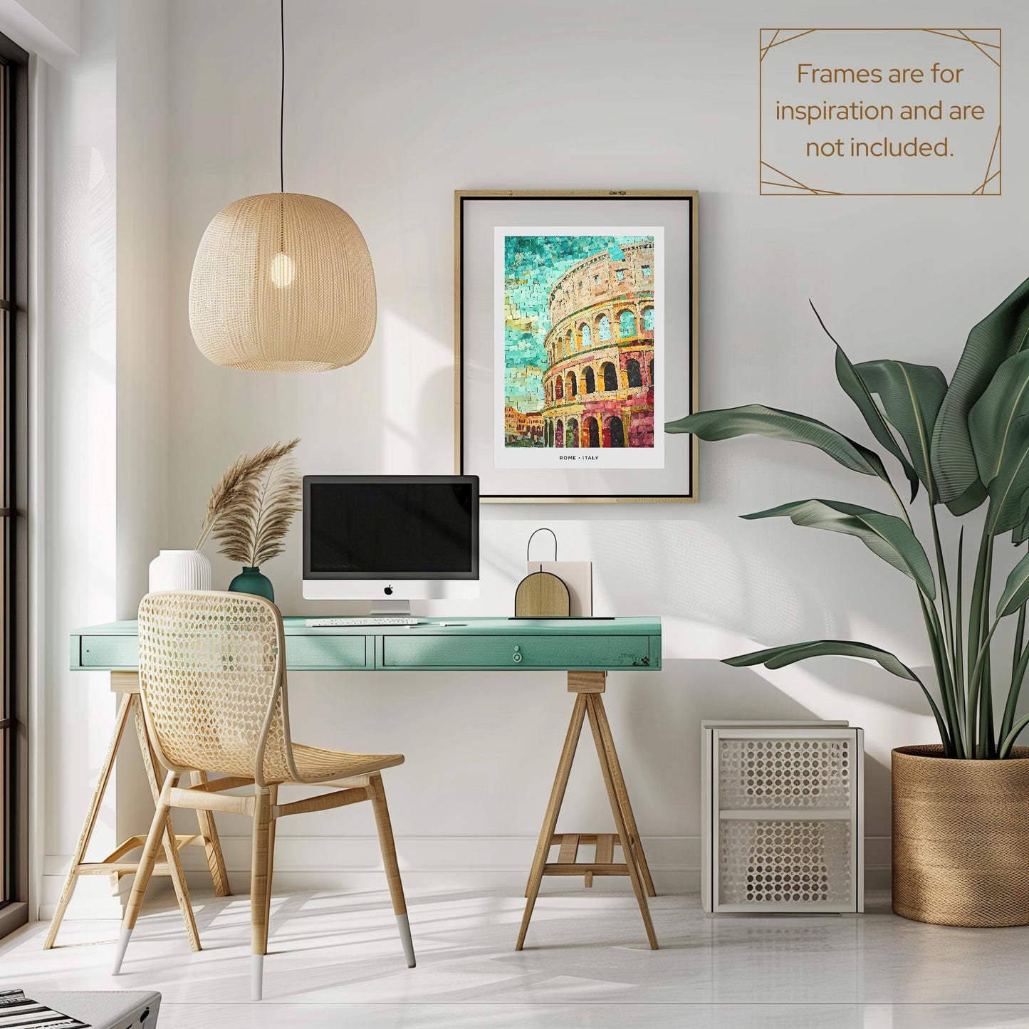 Rome Mosaic Print, Rome Mosaic Wall Art, Rome Mosaic Poster, Rome Mosaic Gift, Rome Mosaic Decor, Rome Mosaic Wall Decor, Rome, Italy