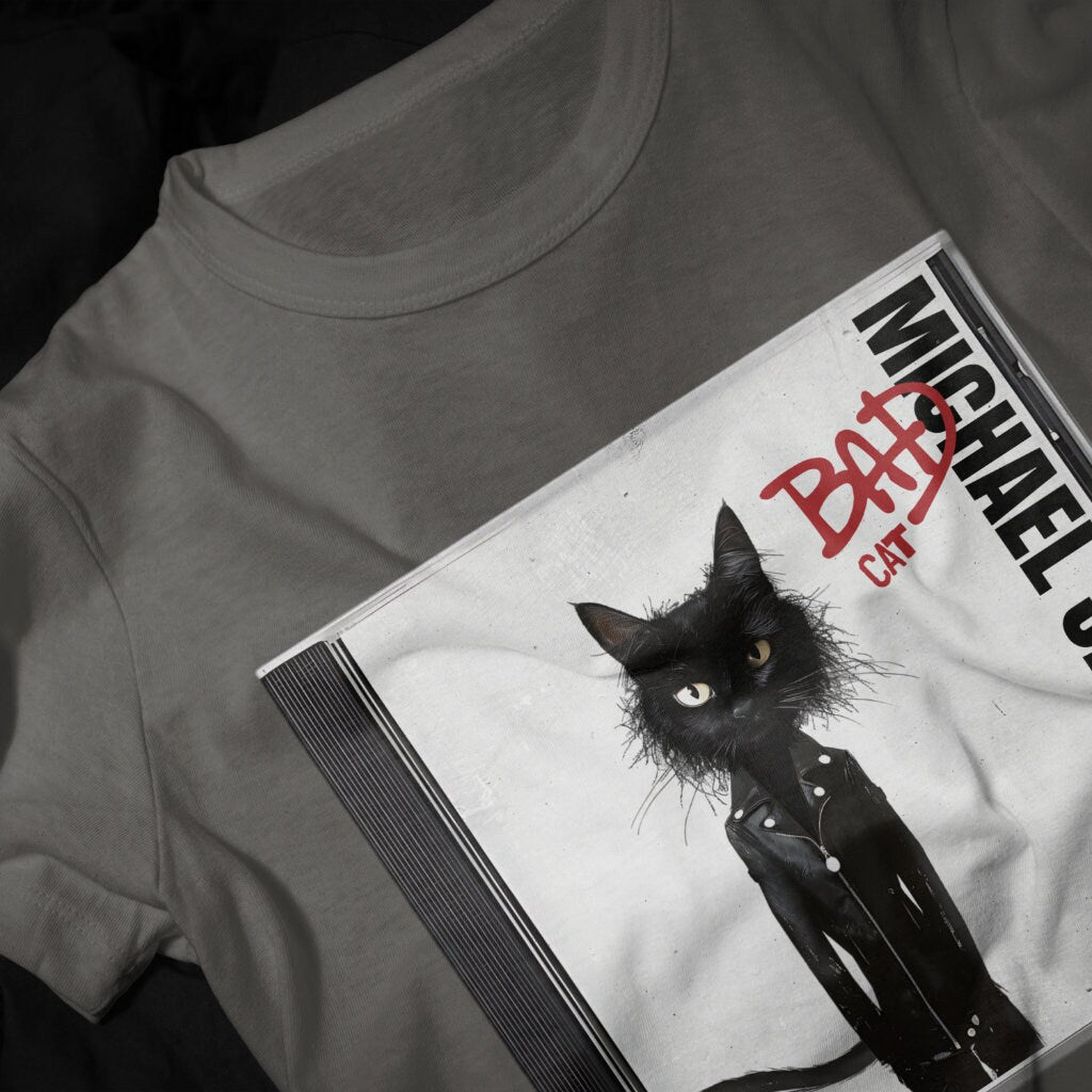 Bad Cat T-Shirt, Cover Cat Gifts, Geek ideas, Cat Mom, Cat Dad, Cover T Shirt, Wacko Jacko Shirt, Vintage, Unisex Michael Jackson Shirt