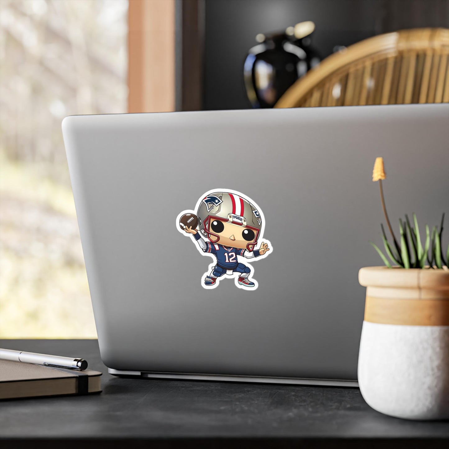 Tom Brady Funko Pop Decal, Funko Pop Chibi, Decal Sticker For Laptops Cars Notebooks, Fun Funko Pop Sticker, Funko Pop Tom Brady