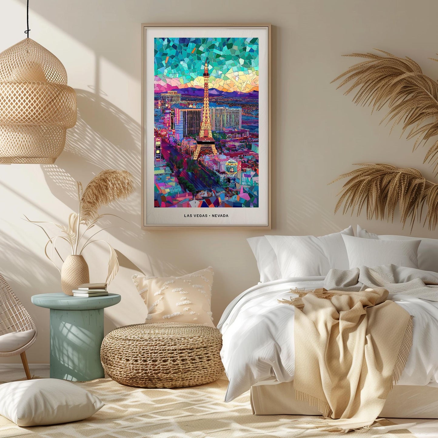 Las Vegas Mosaic Print, Vegas Mosaic Wall Art, Vegas Mosaic Poster, Vegas Mosaic Gift, Vegas Decor, Vegas Wall Decor, Nevada, United States
