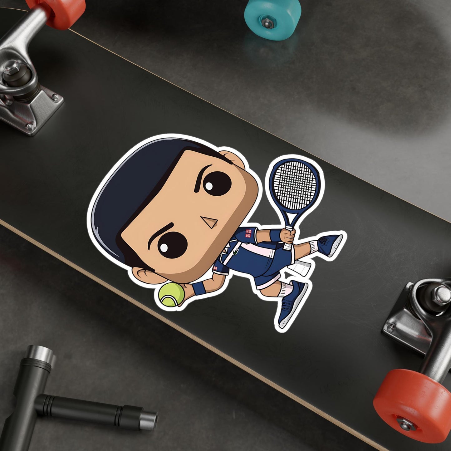 Djokovic Funko Pop Decal, Funko Pop Chibi, Decal Chibi, Decal Sticker For Laptops Cars Notebooks, Fun Funko Pop Sticker, Funko Pop Djokovic