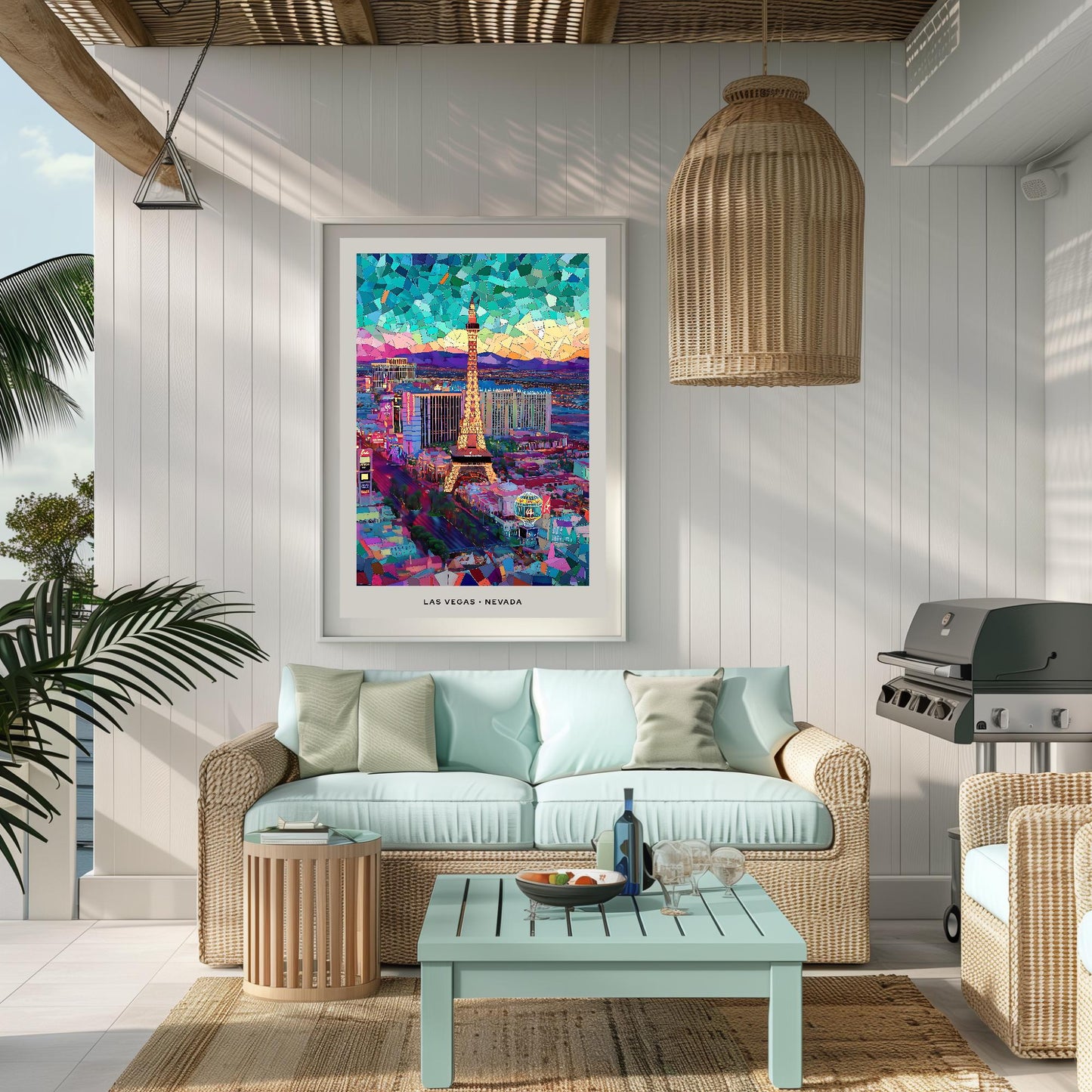 Las Vegas Mosaic Print, Vegas Mosaic Wall Art, Vegas Mosaic Poster, Vegas Mosaic Gift, Vegas Decor, Vegas Wall Decor, Nevada, United States