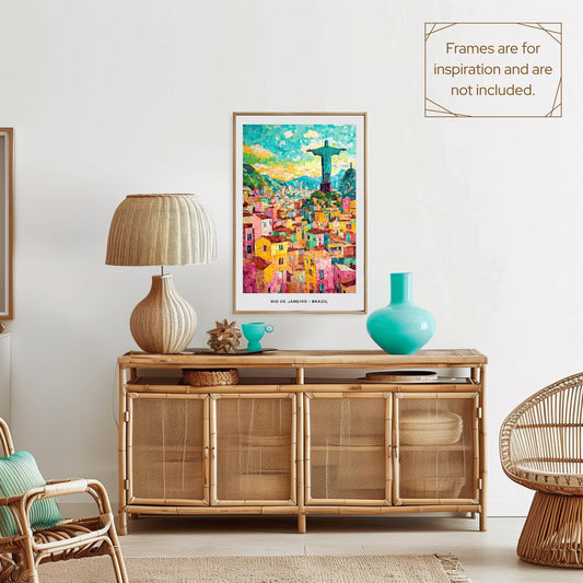 Rio de Janeiro Mosaic Print, Rio Mosaic Wall Art, Rio Mosaic Poster, Rio Mosaic Gift, Rio Decor, Rio Wall Decor, Rio de Janeiro, Brazil