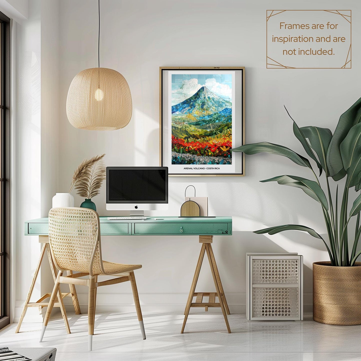 Arenal Volcano Mosaic Print, Arenal Volcano Wall Art, Arenal Poster, Arenal Gift, Arenal Decor, Arenal Wall Decor, Alajuela, Costa Rica