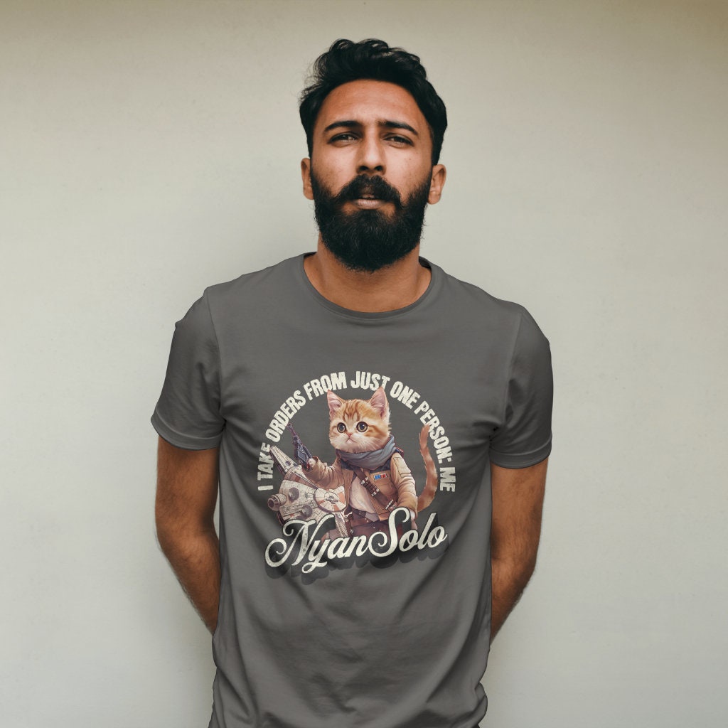 Hans Solo T-Shirt, Star Wars Cat Gifts, Geek Ideas, Cat Mom, Cat Dad, Star Wars T Shirt, Cat Vintage Shirt, Unisex Star Wars Shirt