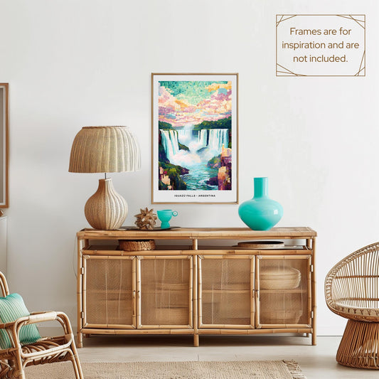 Iguazú Falls Mosaic Print, Iguazú Mosaic Wall Art, Iguazú Mosaic Poster, Iguazú Mosaic Gift, Iguazú Decor, Iguazú Wall Decor, Argentina