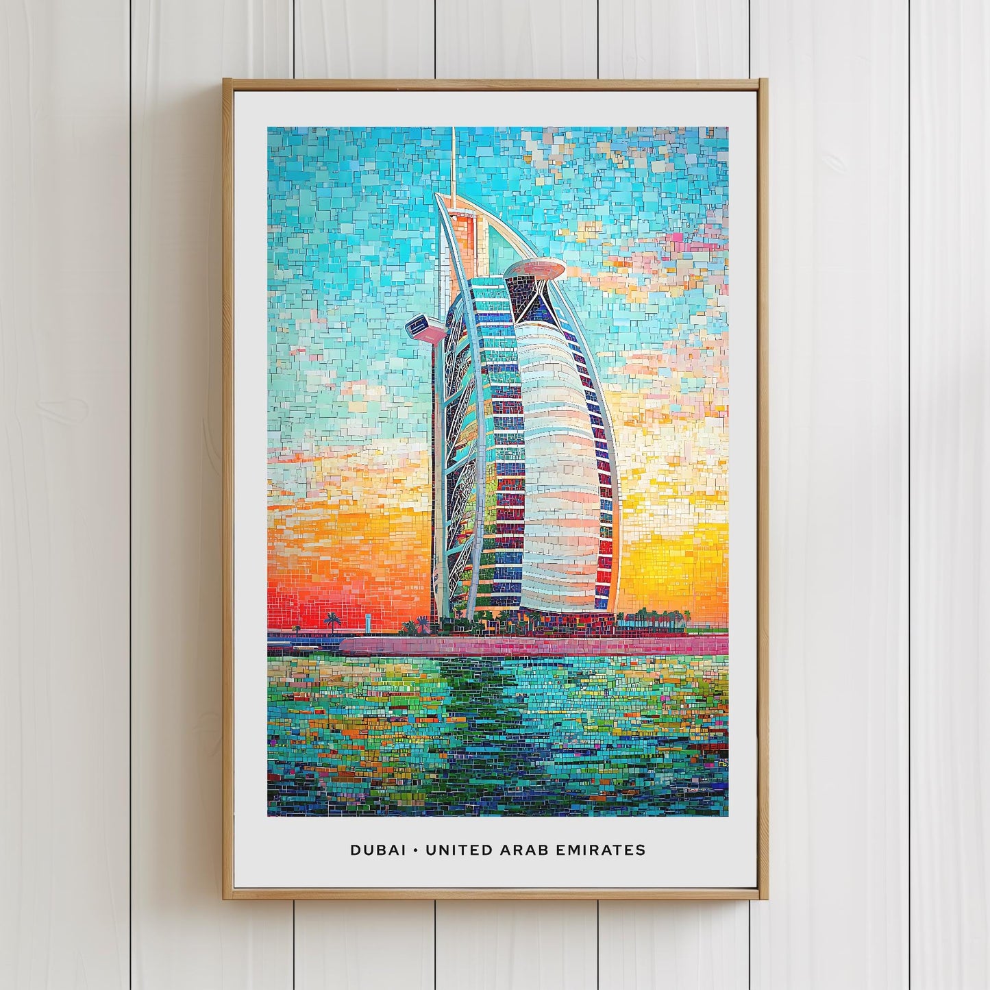 Dubai Mosaic Print, Dubai Mosaic Wall Art, Dubai Mosaic Poster, Dubai Mosaic Gift, Dubai Mosaic Decor, Dubai Wall Decor, Dubai, Emirates