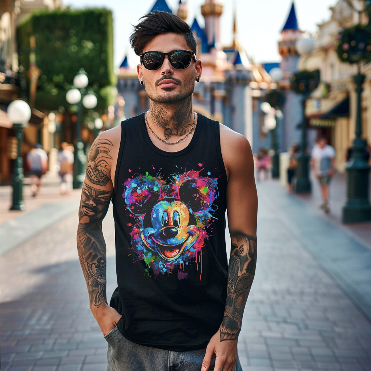 Disney Mickey Neon Shirt, Neon Vacation Sweatshirt, Disney Vacation Tank Top, Disney Family, Neon Kid Shirt, Family Neon TShirt, Neon Mickey