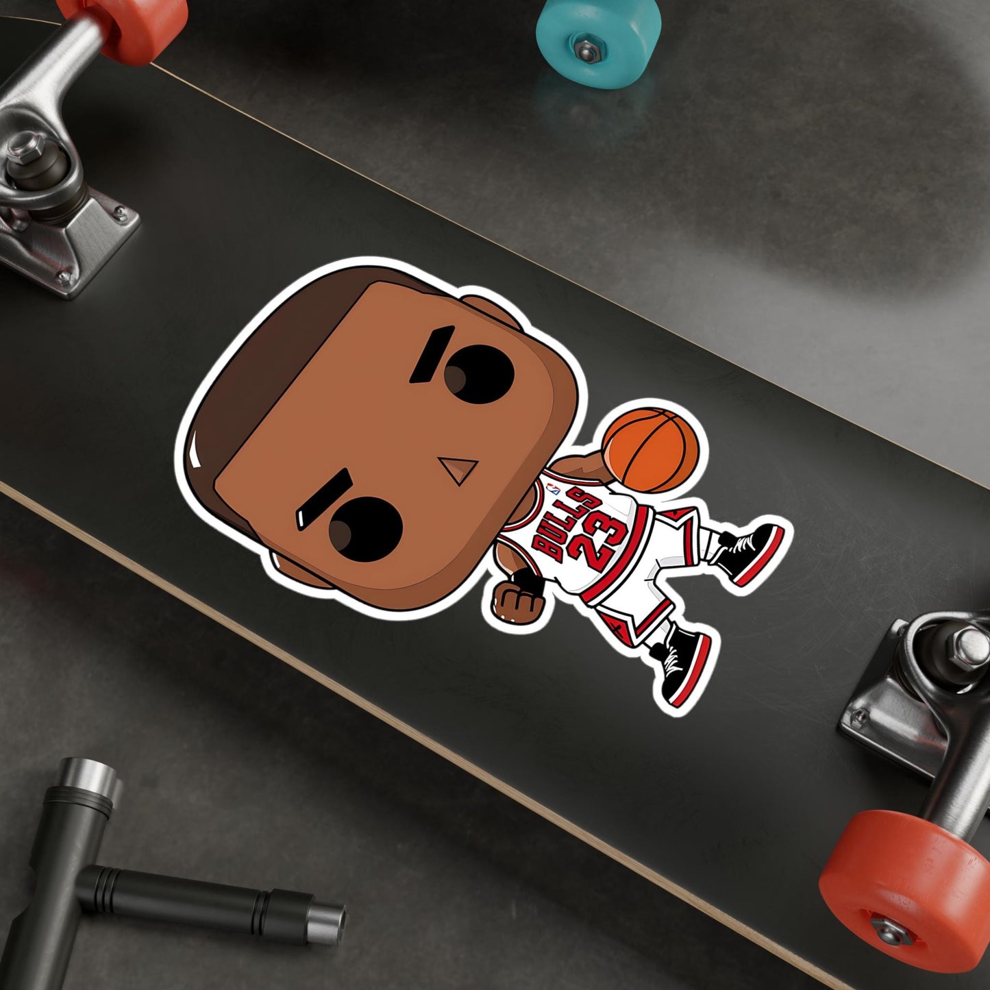 Jordan Funko Pop Decal, Funko Pop Chibi, Decal Chibi, Decal Sticker For Laptops Cars Notebooks, Fun Funko Pop Sticker, Funko Pop Jordan