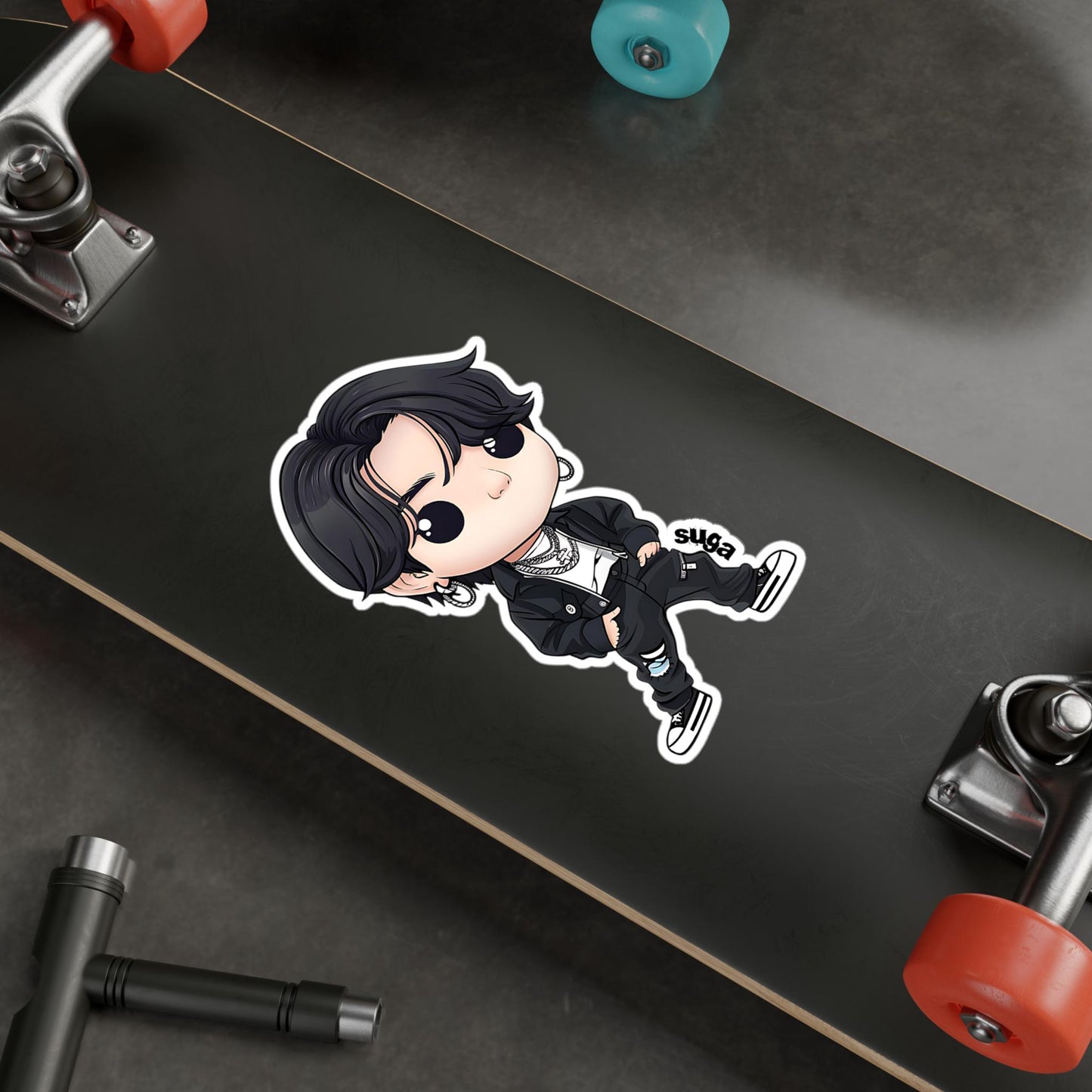 Suga Funko Pop Decal, Funko Pop BTS, Decal BTS, Decal Sticker For Laptops Cars Notebooks, Fun Funko Pop Sticker, Funko Pop Suga