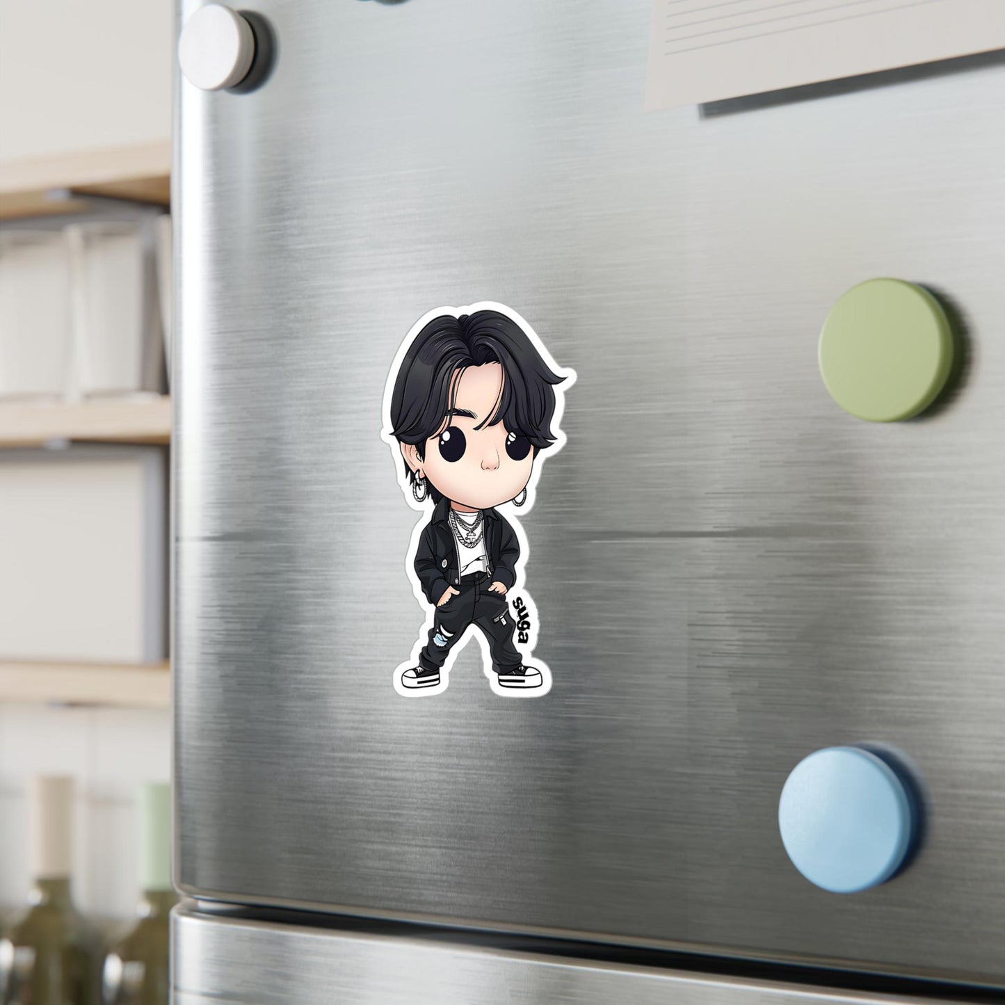 Suga Funko Pop Decal, Funko Pop BTS, Decal BTS, Decal Sticker For Laptops Cars Notebooks, Fun Funko Pop Sticker, Funko Pop Suga