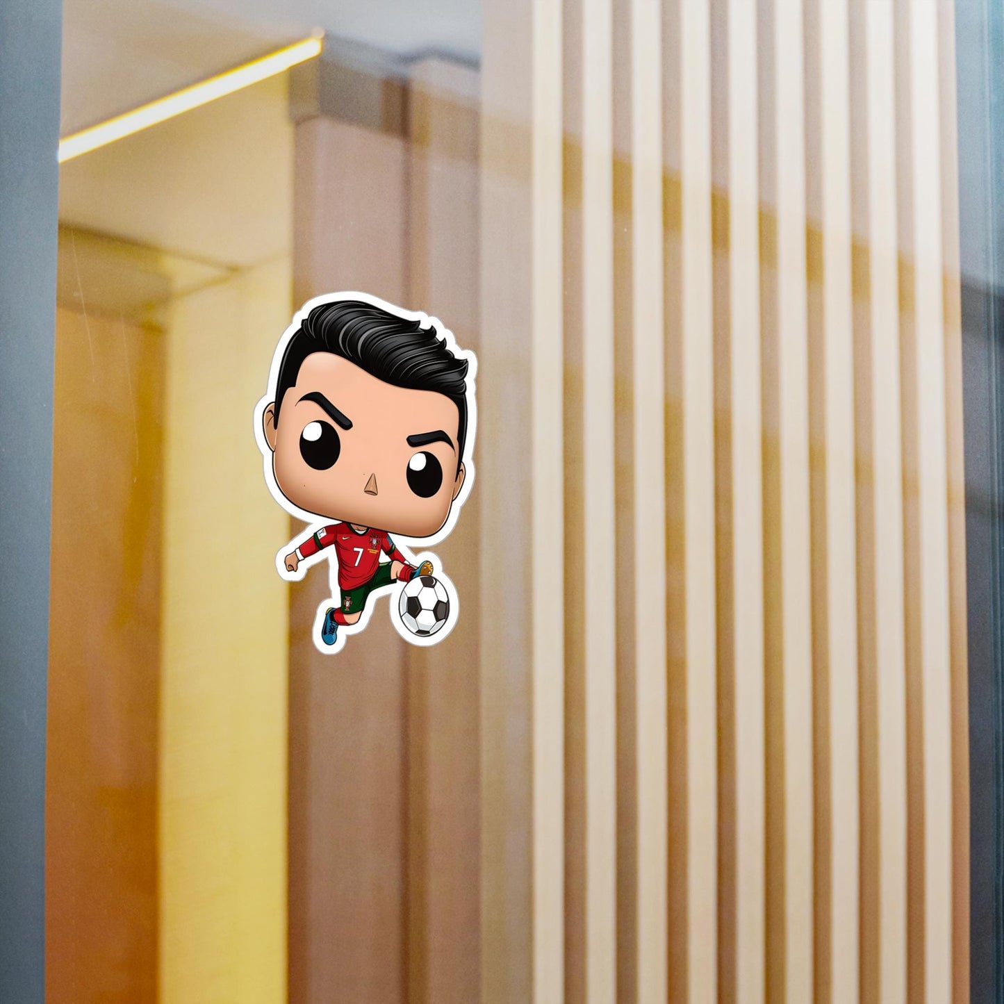 Cristiano CR7 Funko Pop Decal, Funko Pop Soccer, Decal Soccer, Decal Sticker For Laptops Cars Notebooks, Fun FunkoPop Sticker, Funko Pop CR7