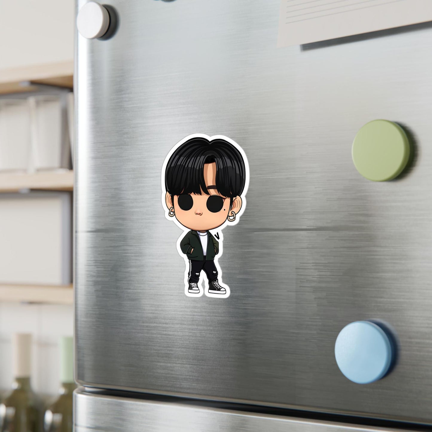 V Funko Pop Decal, Funko Pop BTS, Decal BTS, Decal Sticker For Laptops Cars Notebooks, Fun Funko Pop Sticker, Funko Pop V