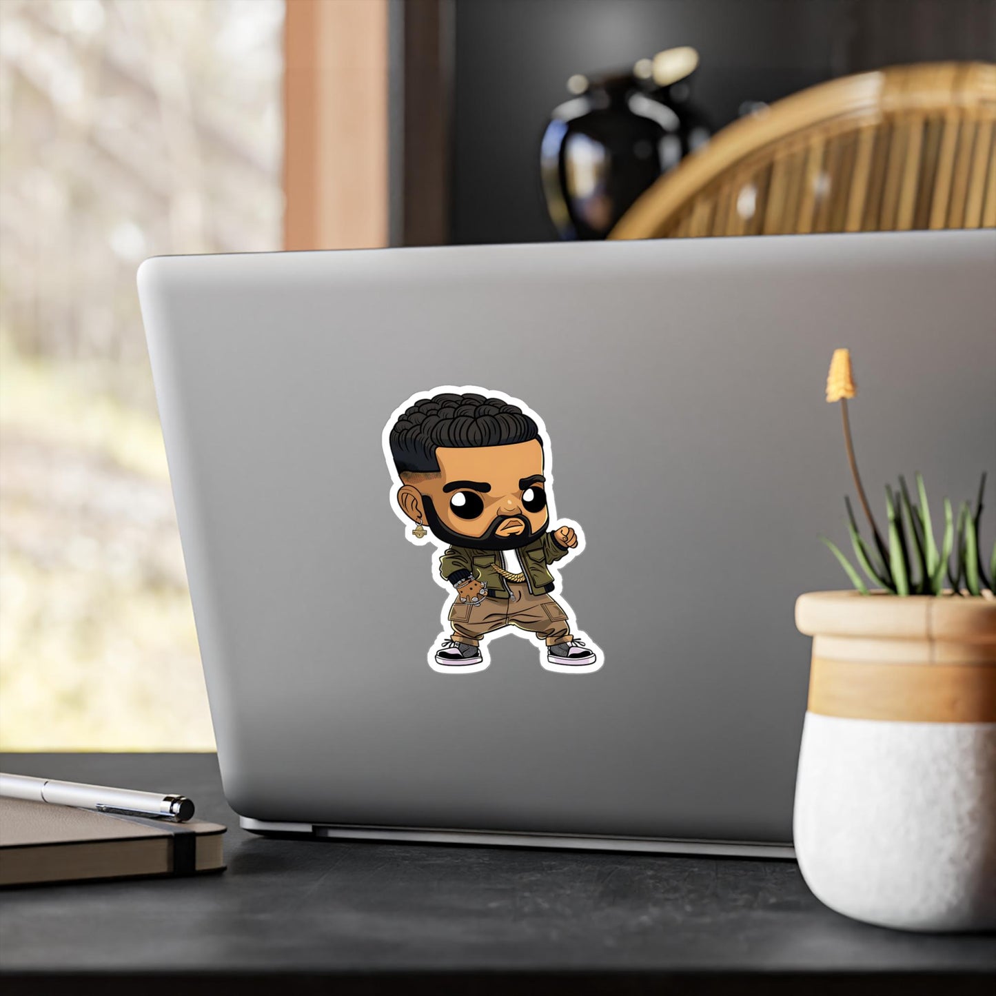 Drake Funko Pop Decal, Funko Pop Chibi, Decal Chibi, Decal Sticker For Laptops Cars Notebooks, Fun Funko Pop Sticker, Funko Pop Drake