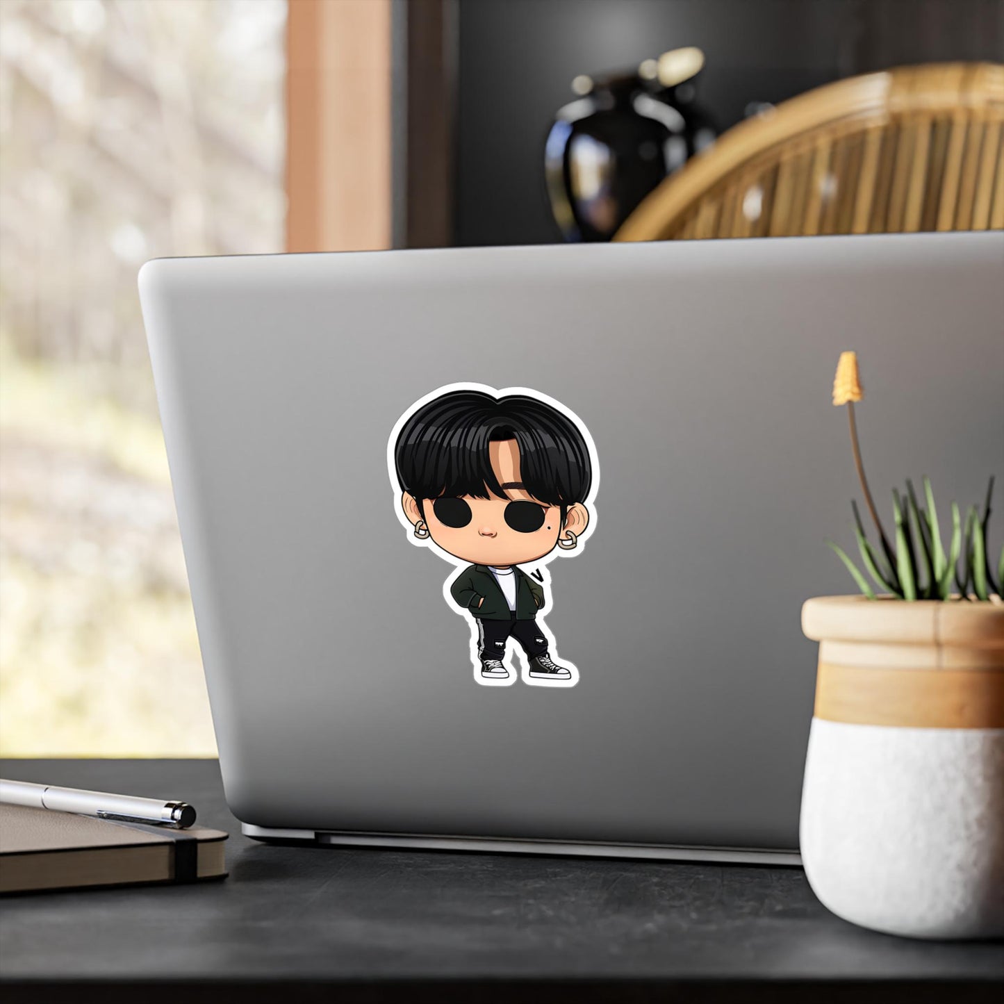 V Funko Pop Decal, Funko Pop BTS, Decal BTS, Decal Sticker For Laptops Cars Notebooks, Fun Funko Pop Sticker, Funko Pop V