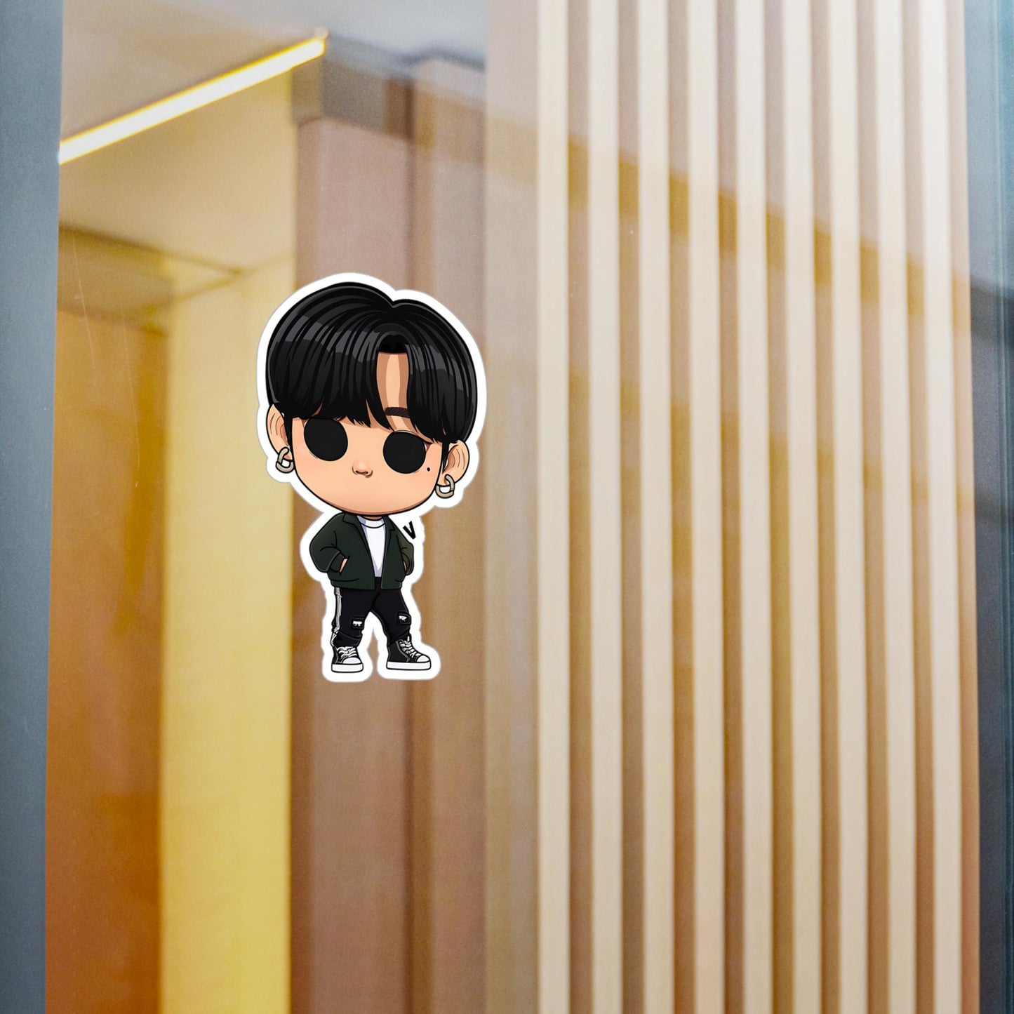 V Funko Pop Decal, Funko Pop BTS, Decal BTS, Decal Sticker For Laptops Cars Notebooks, Fun Funko Pop Sticker, Funko Pop V