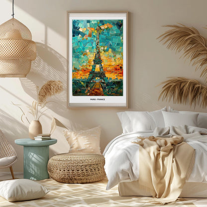 Paris Mosaic Print, Paris Mosaic Wall Art, Paris Mosaic Poster, Paris Gift, Paris Decor, Paris Wall Decor, Paris, France