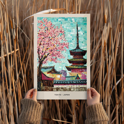Tokyo Mosaic Print, Tokyo Mosaic Wall Art, Tokyo Mosaic Poster, Tokyo Mosaic Gift, Tokyo Mosaic Decor, Tokyo Mosaic Wall Decor, Tokyo, Japan