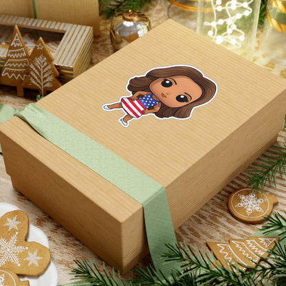 Kamala Harris Funko Pop Decal, Funko Pop Chibi, Decal Sticker For Laptops Cars Notebooks, Fun Funko Pop Sticker, Funko Pop Kamala