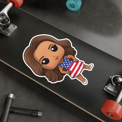 Kamala Harris Funko Pop Decal, Funko Pop Chibi, Decal Sticker For Laptops Cars Notebooks, Fun Funko Pop Sticker, Funko Pop Kamala