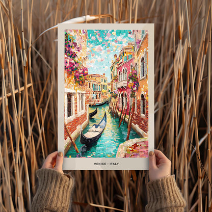 Venice Mosaic Print, Venice Mosaic Wall Art, Venice Mosaic Poster, Venice Mosaic Gift, Venice Decor, Venice Wall Decor, Venice, Italy