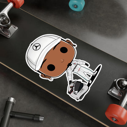 Lewis Hamilton F1 Funko Pop Decal, Decal Chibi Hamilton, Decal Sticker For Laptops Cars Notebooks, Fun Funko Pop Sticker, Funko Pop Hamilton