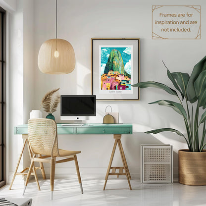 Guatapé Mosaic Print, Guatapé Mosaic Wall Art, Guatapé Mosaic Poster, Guatapé Gift, Guatapé Decor, Guatapé Wall Decor, Antioquía, Colombia