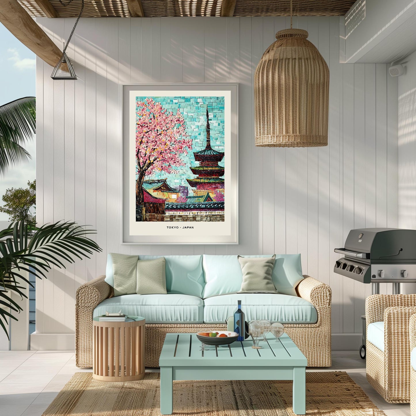 Tokyo Mosaic Print, Tokyo Mosaic Wall Art, Tokyo Mosaic Poster, Tokyo Mosaic Gift, Tokyo Mosaic Decor, Tokyo Mosaic Wall Decor, Tokyo, Japan