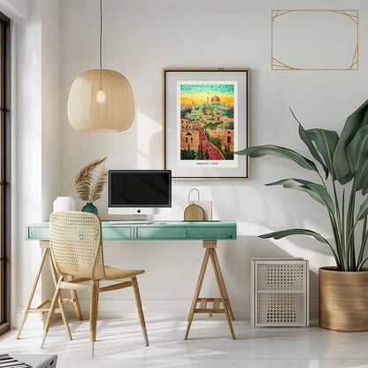 Jerusalem Mosaic Print, Jerusalem Mosaic Wall Art, Jerusalem Mosaic Poster, Jerusalem Gift, Holy City Decor, Jerusalem Wall Decor, Israel