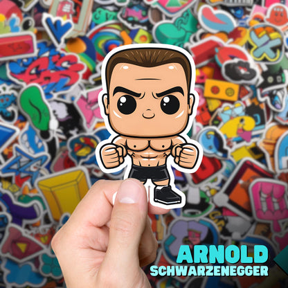 Arnold Funko Pop Decal, Funko Pop Chibi, Decal Chibi, Decal Sticker For Laptops Cars Notebooks, Fun Funko Pop Sticker, Funko Pop Arnold