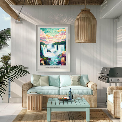 Iguazú Falls Mosaic Print, Iguazú Mosaic Wall Art, Iguazú Mosaic Poster, Iguazú Mosaic Gift, Iguazú Decor, Iguazú Wall Decor, Argentina